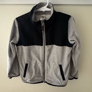 4T Kids Black and Gray Fleece Zip Up